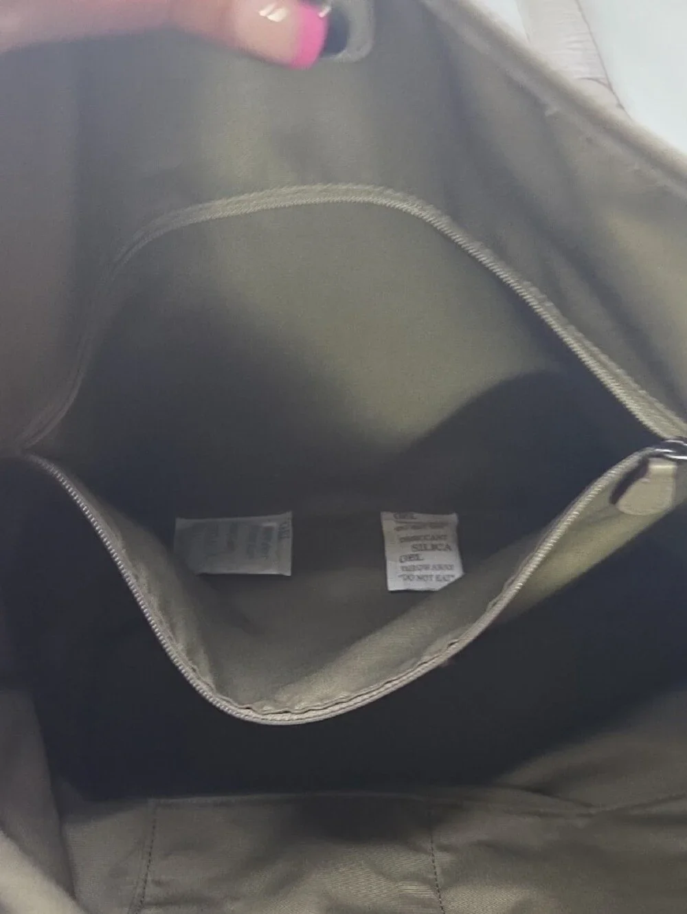 Coach Taupe Nylon Carryall  Tote with Leather Trim